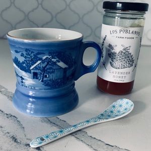Currier & Ives Old Homestead in Winter Blue Mug